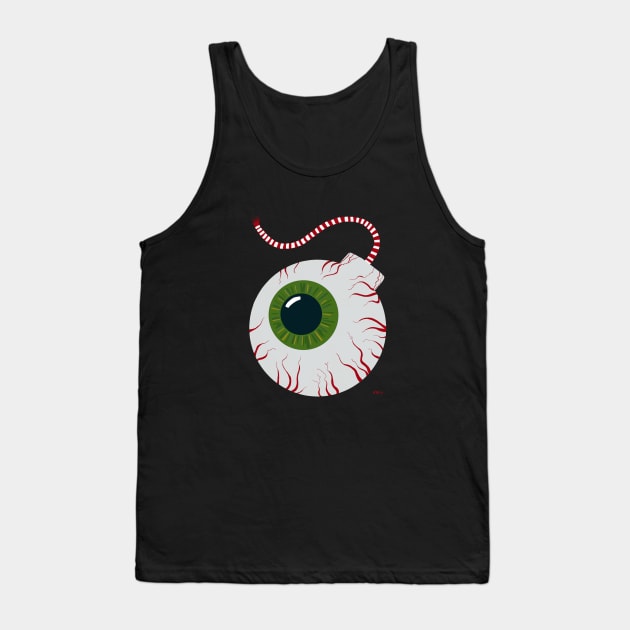 Eyeball bomb green Tank Top by KBILU_Art